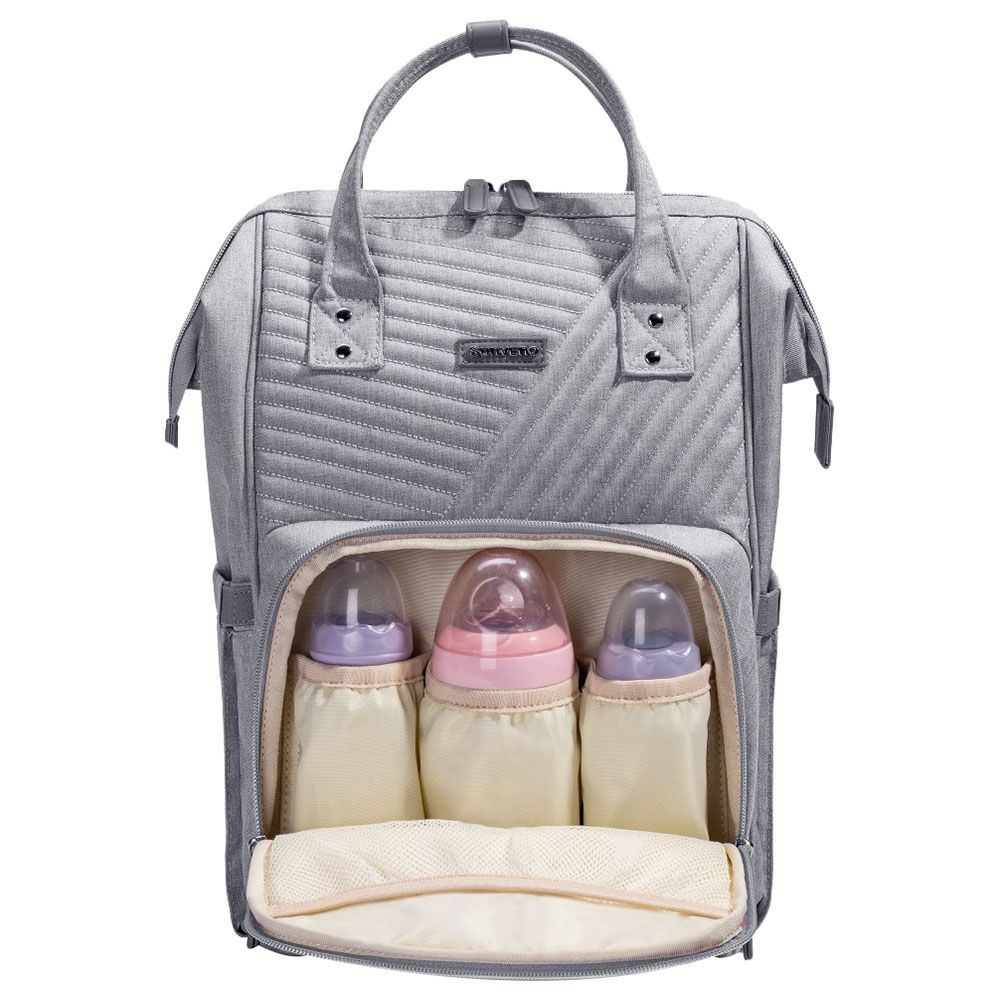 Sunveno - Diaper Bag & Diaper Caddy - Nova Grey