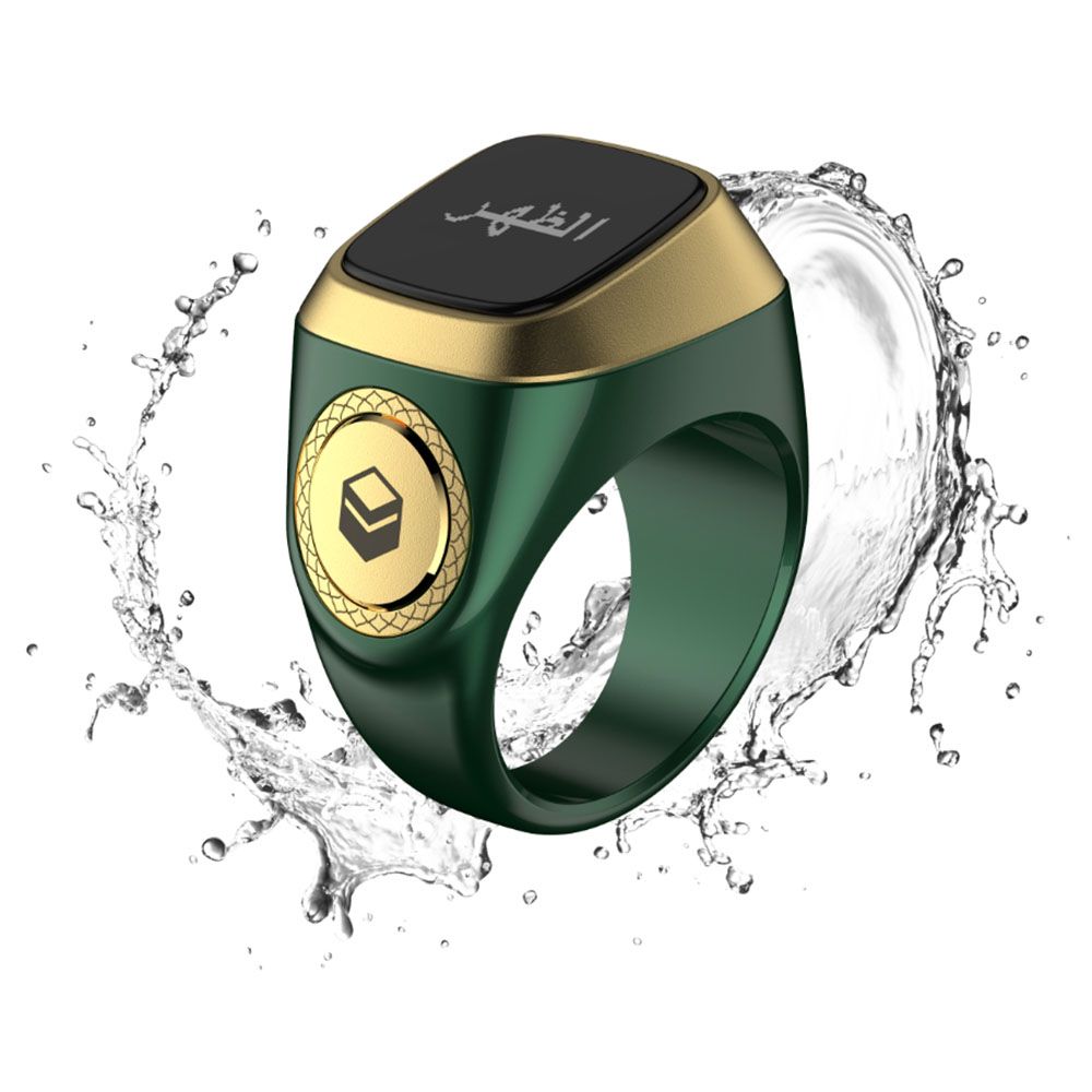 Iqibla - Smart Tasbih Zikr1 Lite Ring 20mm - Green