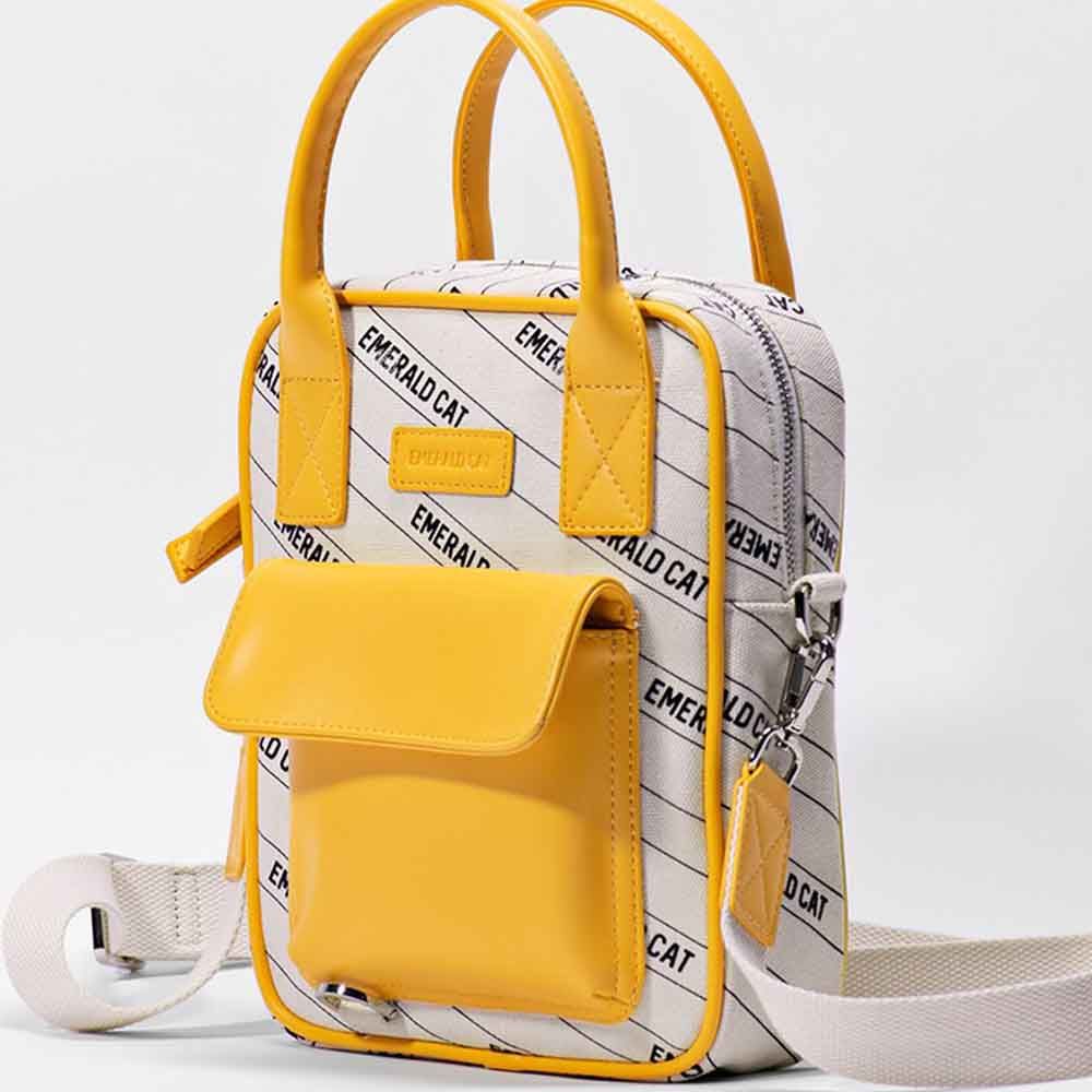 Emerald Cat - Crossbody Bag - Yellow