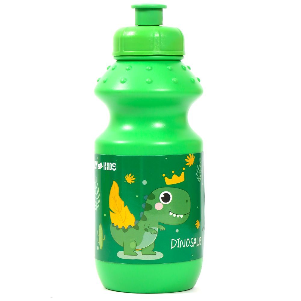 Eazy Kids Lunch Box and Water Bottle With Bag - Dino Green