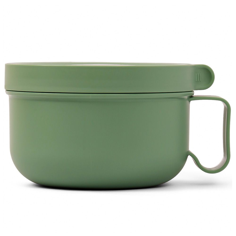 Eazy Kids - Stainless Steel Lunch Box with Folding Spoon - 850ml - Green