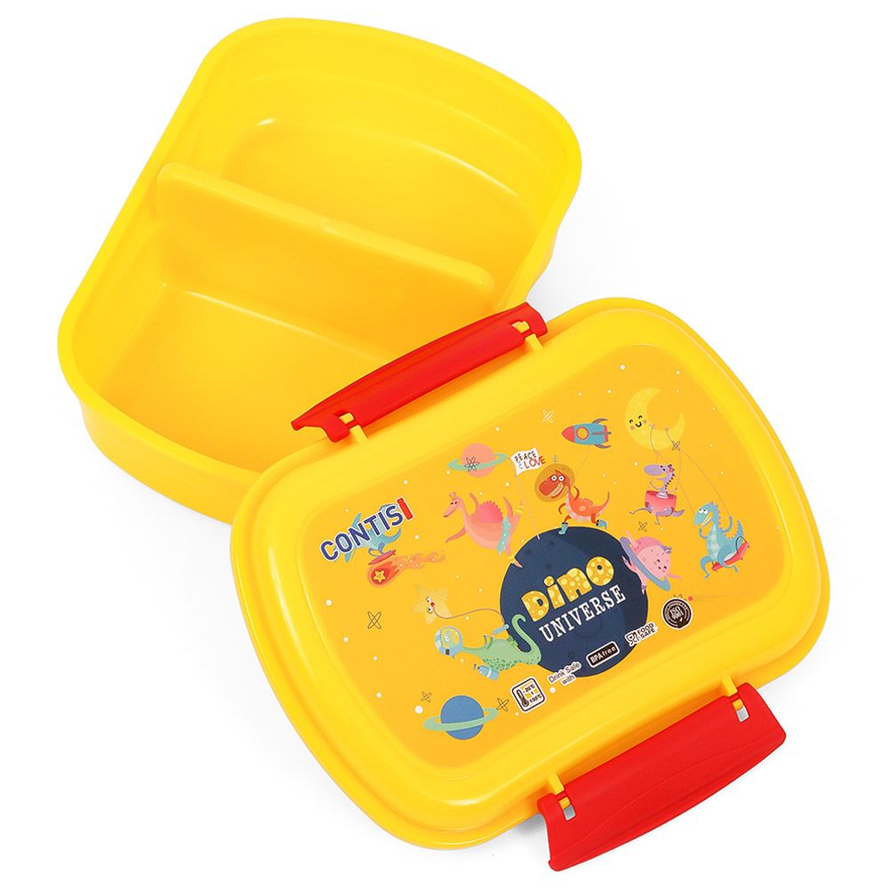 Eazy Kids - Dino Print Lunch Box w/ Bottle - Yellow