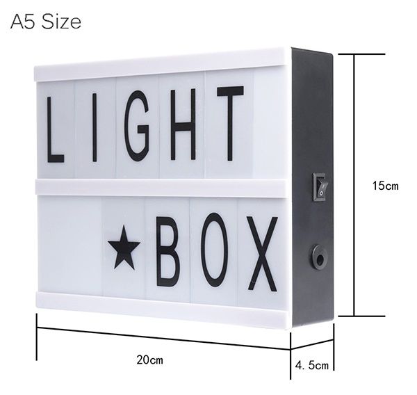 Letter Light Box - A5