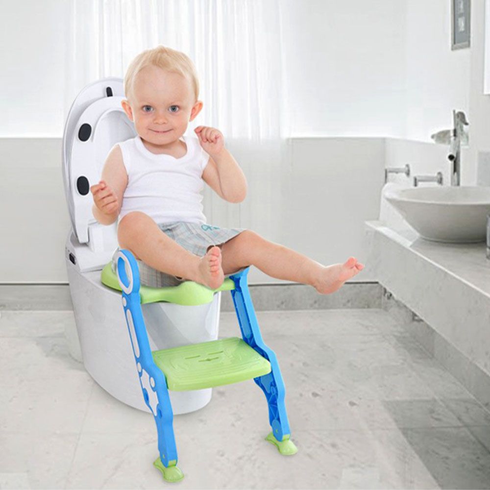 Eazy Kids - Step Stool Foldable Potty Trainer Seat - Green