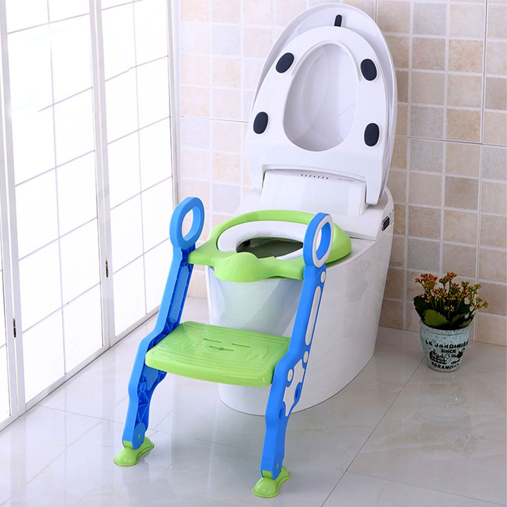 Eazy Kids - Step Stool Foldable Potty Trainer Seat - Green