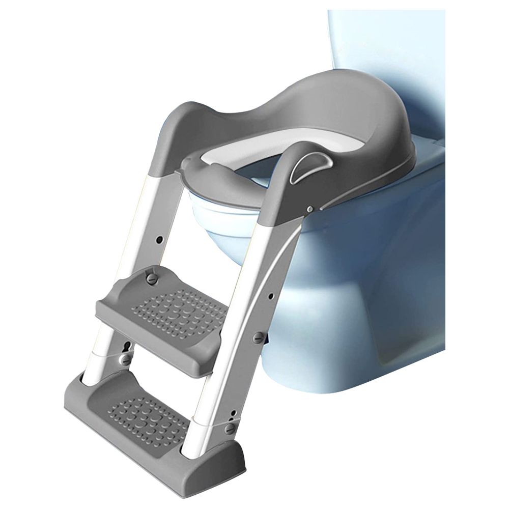 Eazy Kids - Step Stool Foldable Potty Trainer Seat- Grey