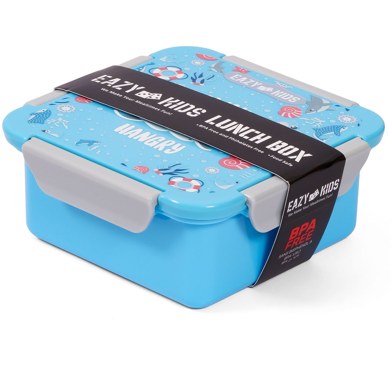 Eazy Kids - Shark Lunch Box 650ml - Blue