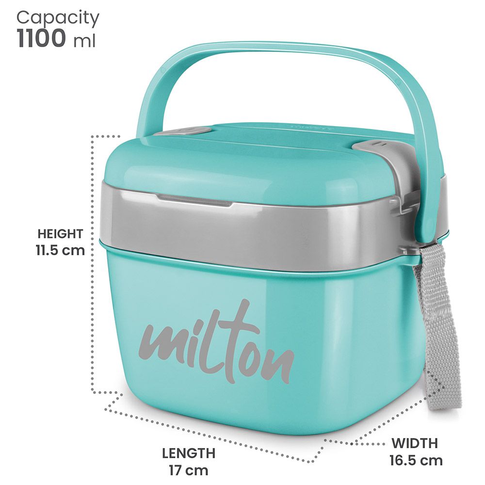 Milton - Small Inner Stainless Steel Lunch Box - 1100ml - Aqua Green