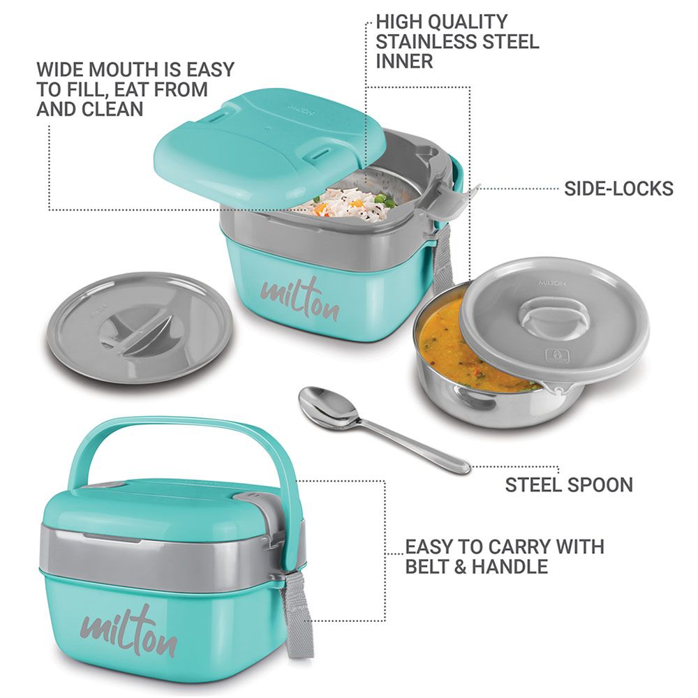 Milton - Small Inner Stainless Steel Lunch Box - 800ml - Aqua Green