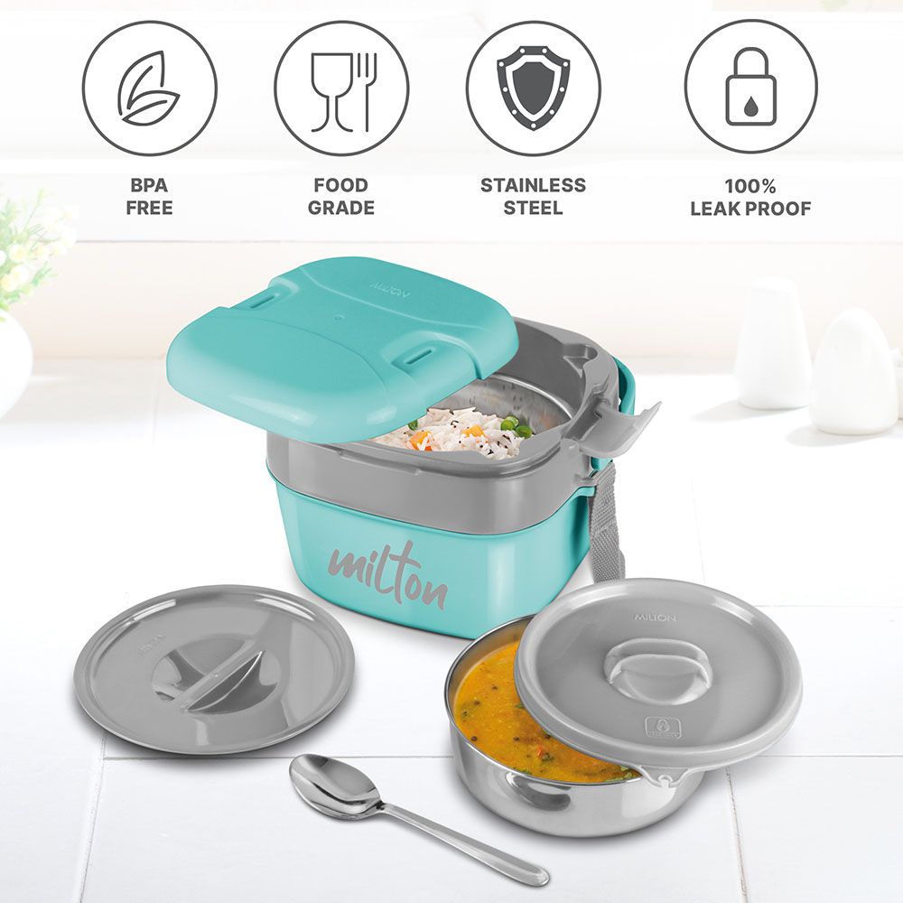 Milton - Small Inner Stainless Steel Lunch Box - 800ml - Aqua Green