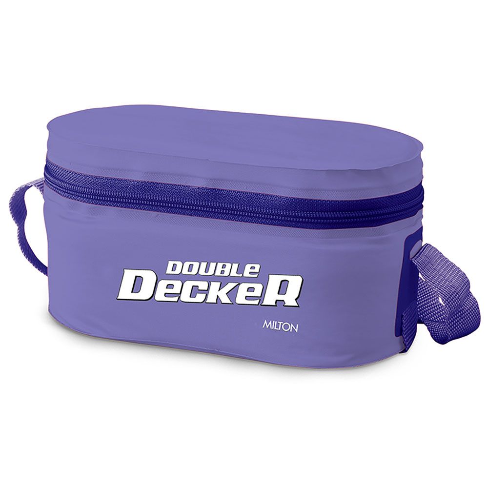 Milton - Plastic Double Decker Lunch Box w/ Lunch Bag - Purple