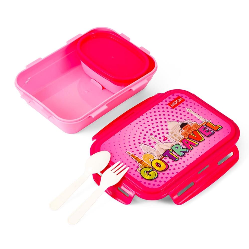 Milton - Fun Treat Lunch Box w/ Container - 1200ml - Pink