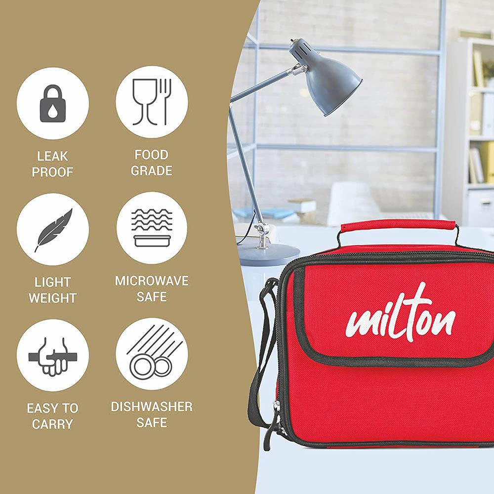 Milton - Meal Combi Lunch Box Cotaniners w/ Lunch Bag - Red