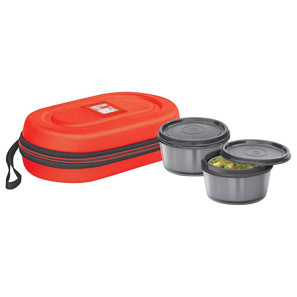 Milton - Stainless Steel Insulated Tiffin Set - 640ml - Red