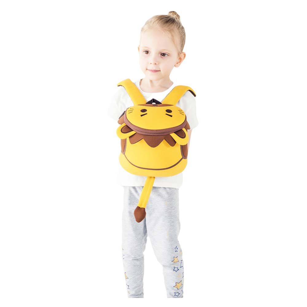 Nohoo - Jungle 3D Lion Backpack Medium - Yellow - 10-Inch