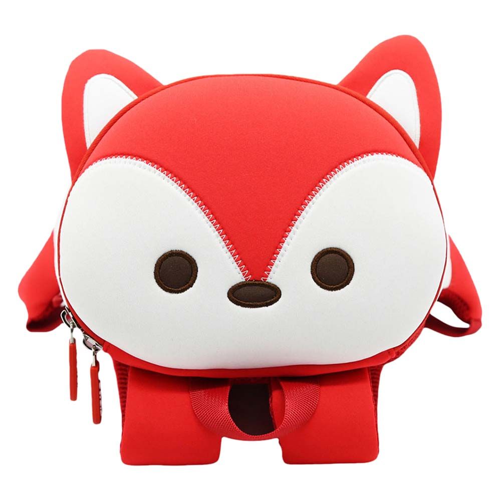 Nohoo - Jungle 3D Anti-Lost Fox Backpack - Red - 8.2-Inch