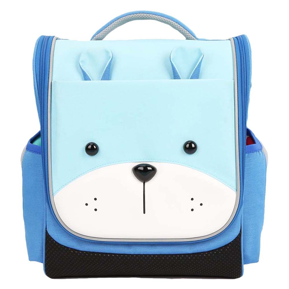 Nohoo - Jungle Sapiential Bear Kids School Bag - Blue