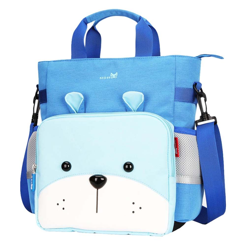 Nohoo - Jungle Sapiential Bear Tote Bag - Blue