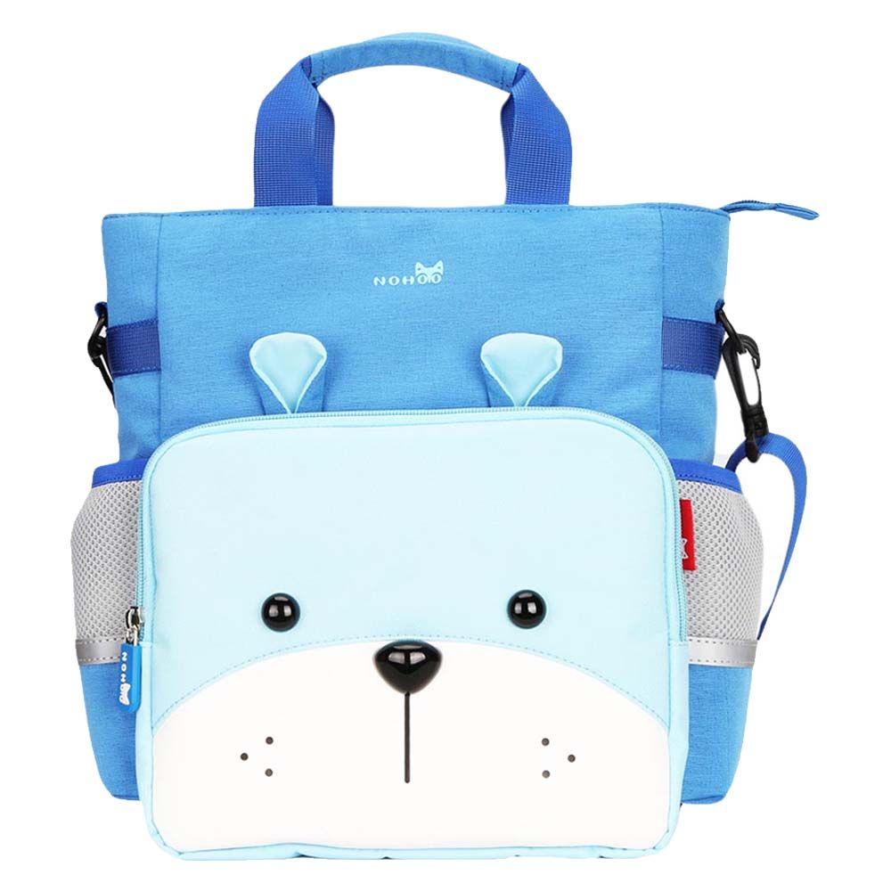 Nohoo - Jungle Sapiential Bear Tote Bag - Blue