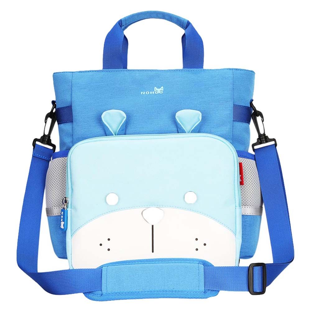 Nohoo - Jungle Sapiential Bear Tote Bag - Blue