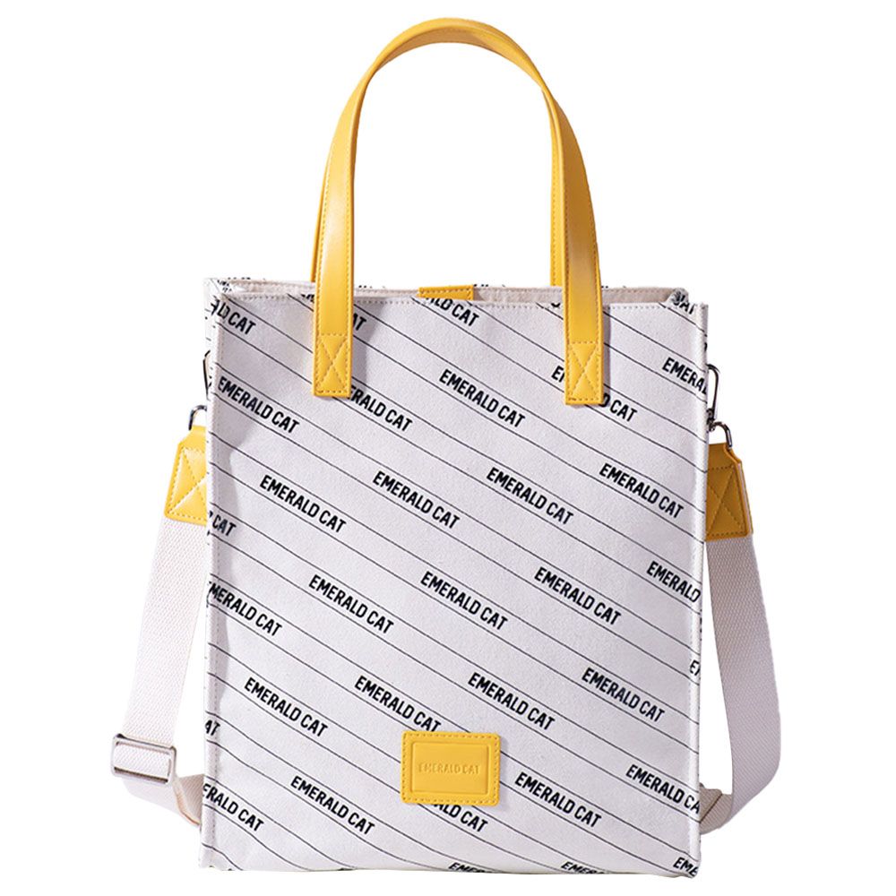 Sunveno - Emerald Cat Fashion Tote Bag - Yellow