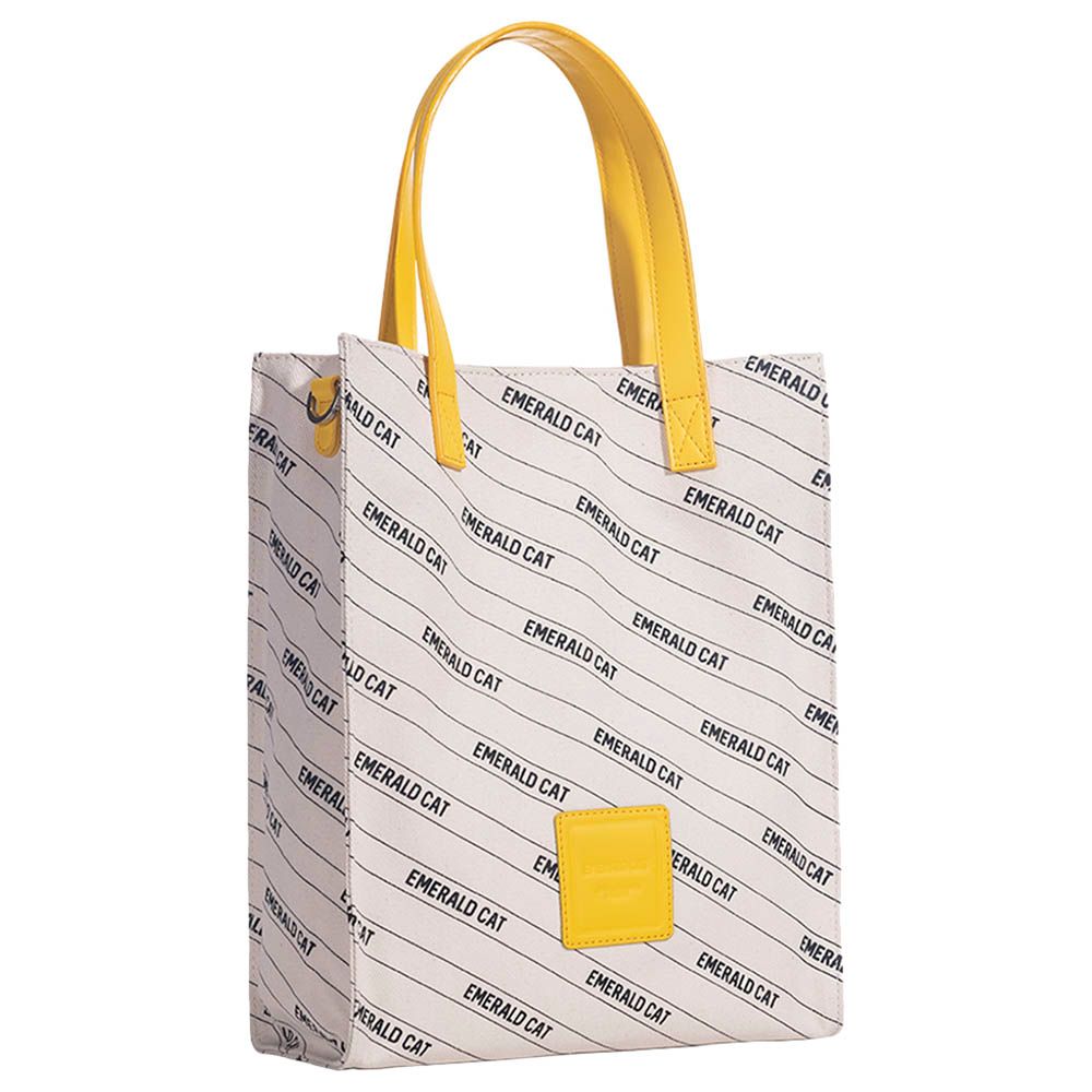 Sunveno - Emerald Cat Fashion Tote Bag - Yellow