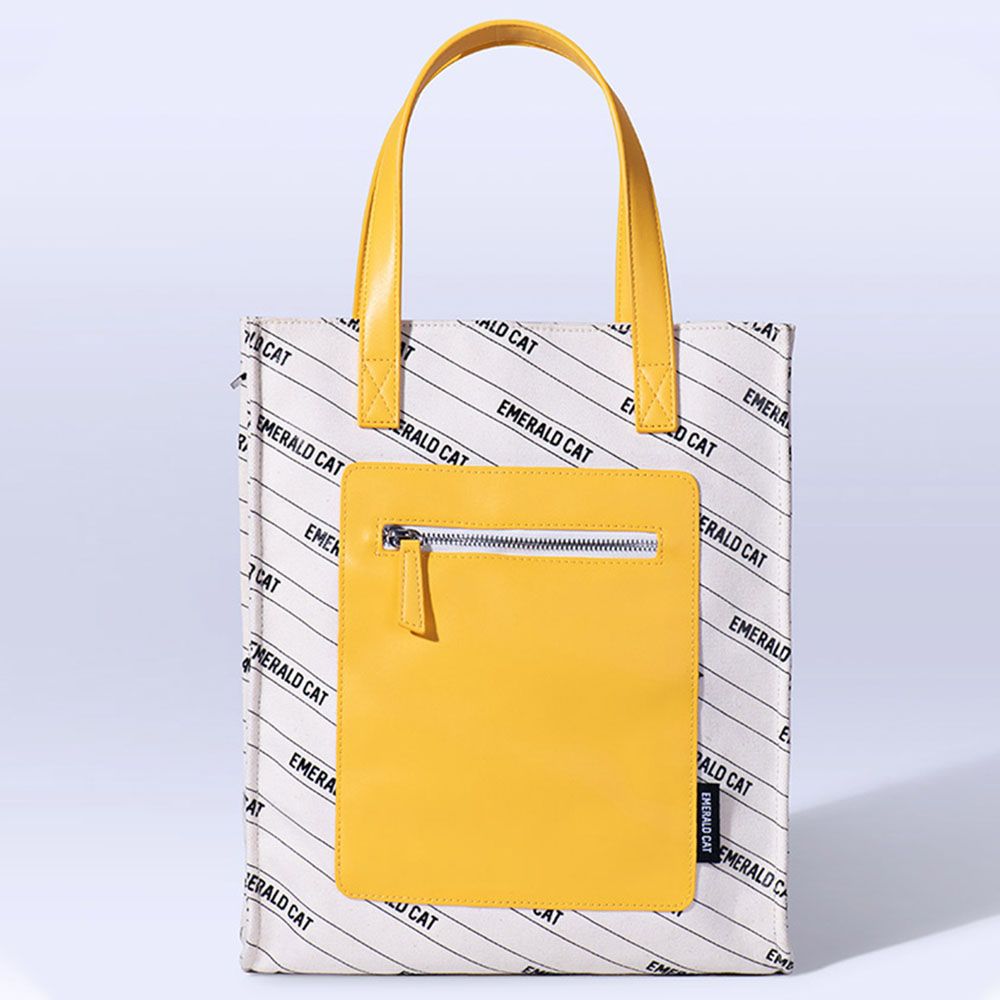 Sunveno - Emerald Cat Fashion Tote Bag - Yellow