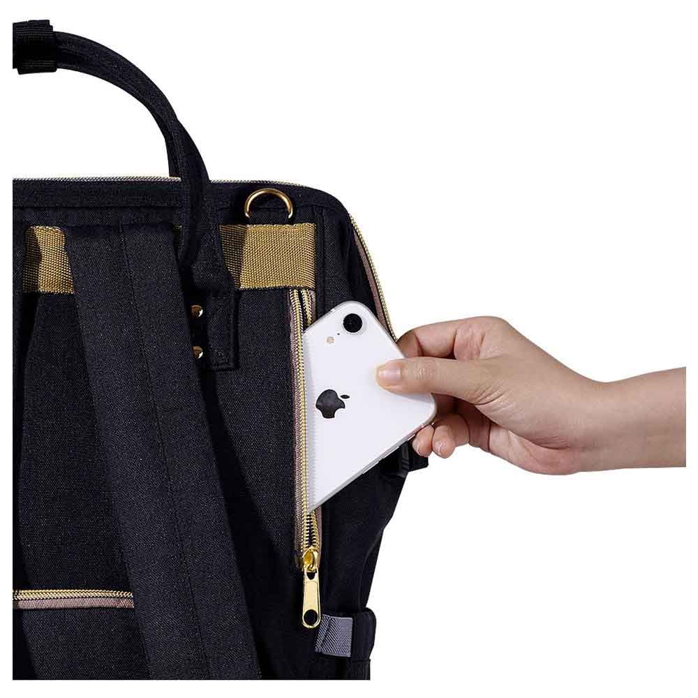 Sunveno - Diaper Bag with USB - Black + Hooks