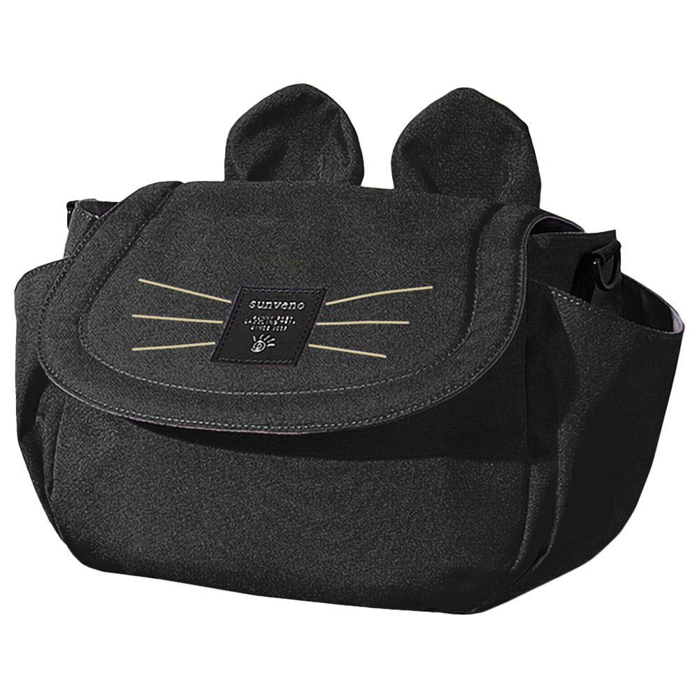 Sunveno - Meow Stroller Diaper Bag - Black