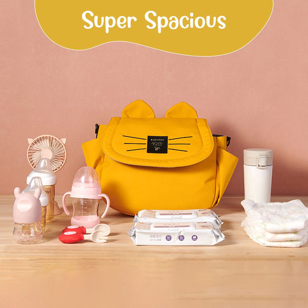 Sunveno - Meow Stroller Diaper Bag - Yellow