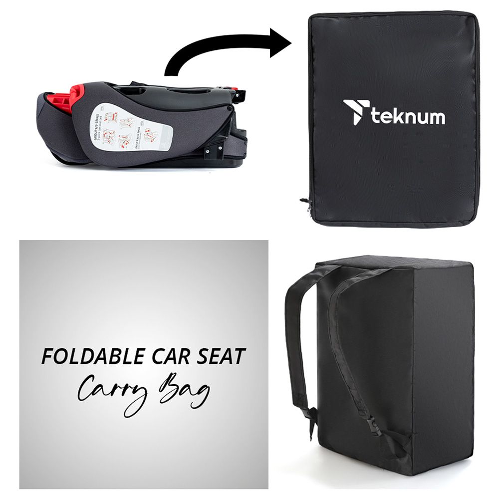 Teknum - Pack And Go Foldable Car Seat - Grey