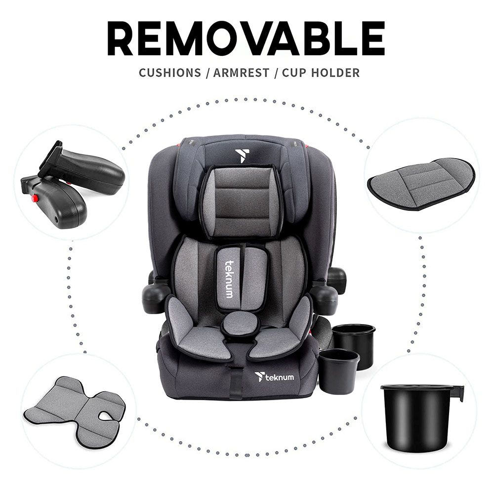 Teknum - Pack And Go Foldable Car Seat - Grey