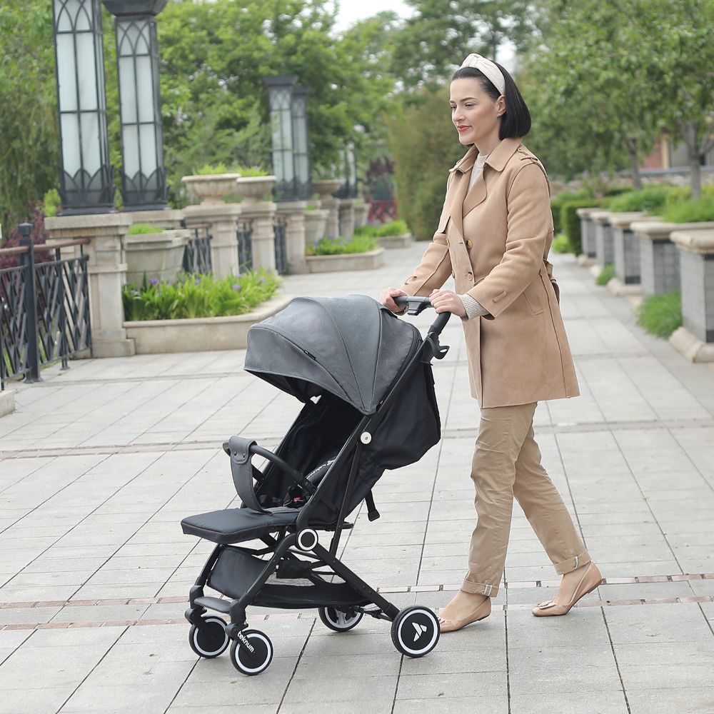 Teknum Travel Cabin Stroller with Coffee Cup Holder - Grey