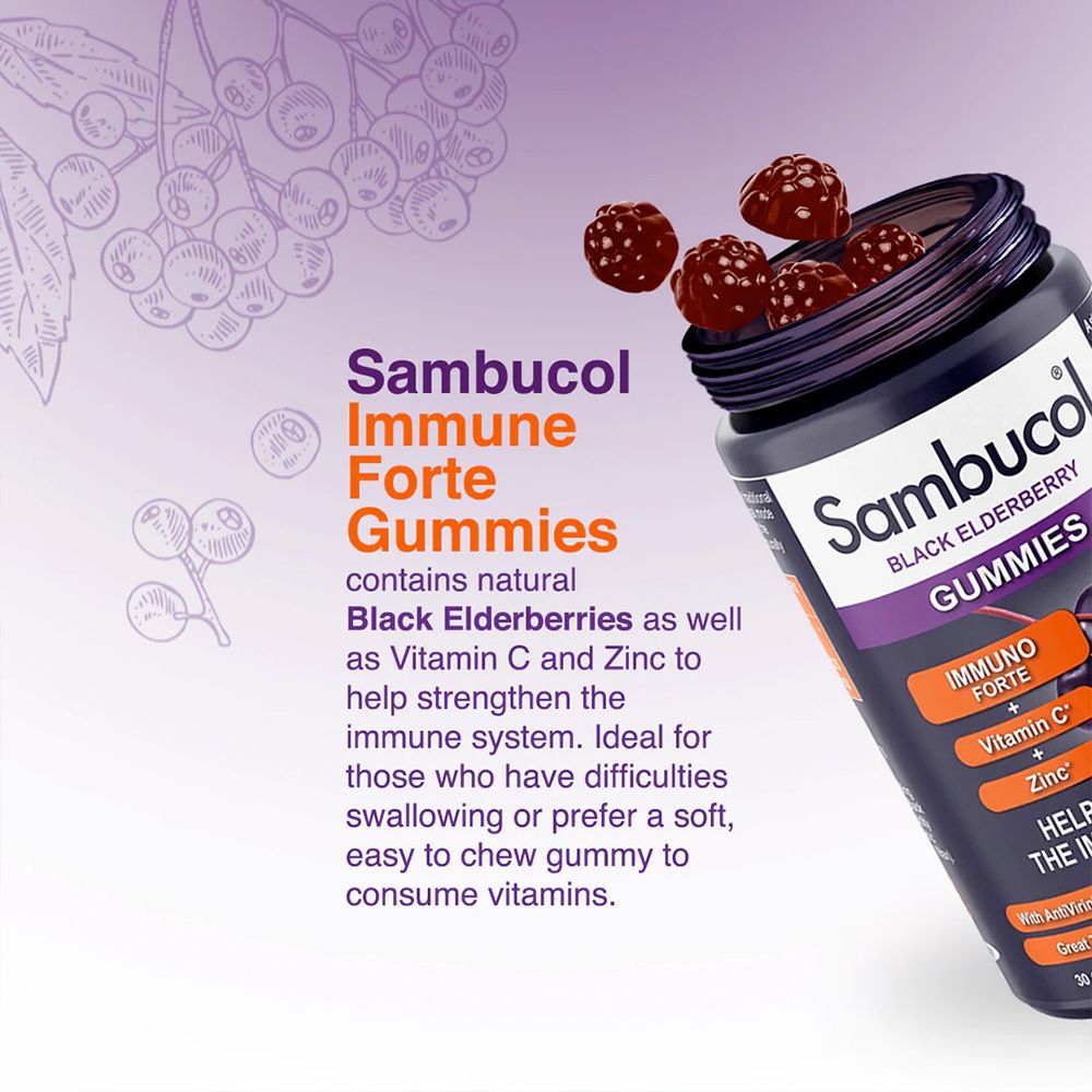 Sambucol - Kids Gummies + Immuno Forte Gummies - Family Immunity Power Pack