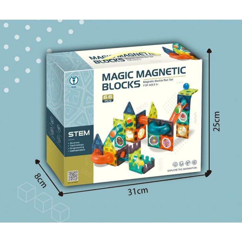 Little Learners - Magnetic Block Set 66pcs (Exclusive)