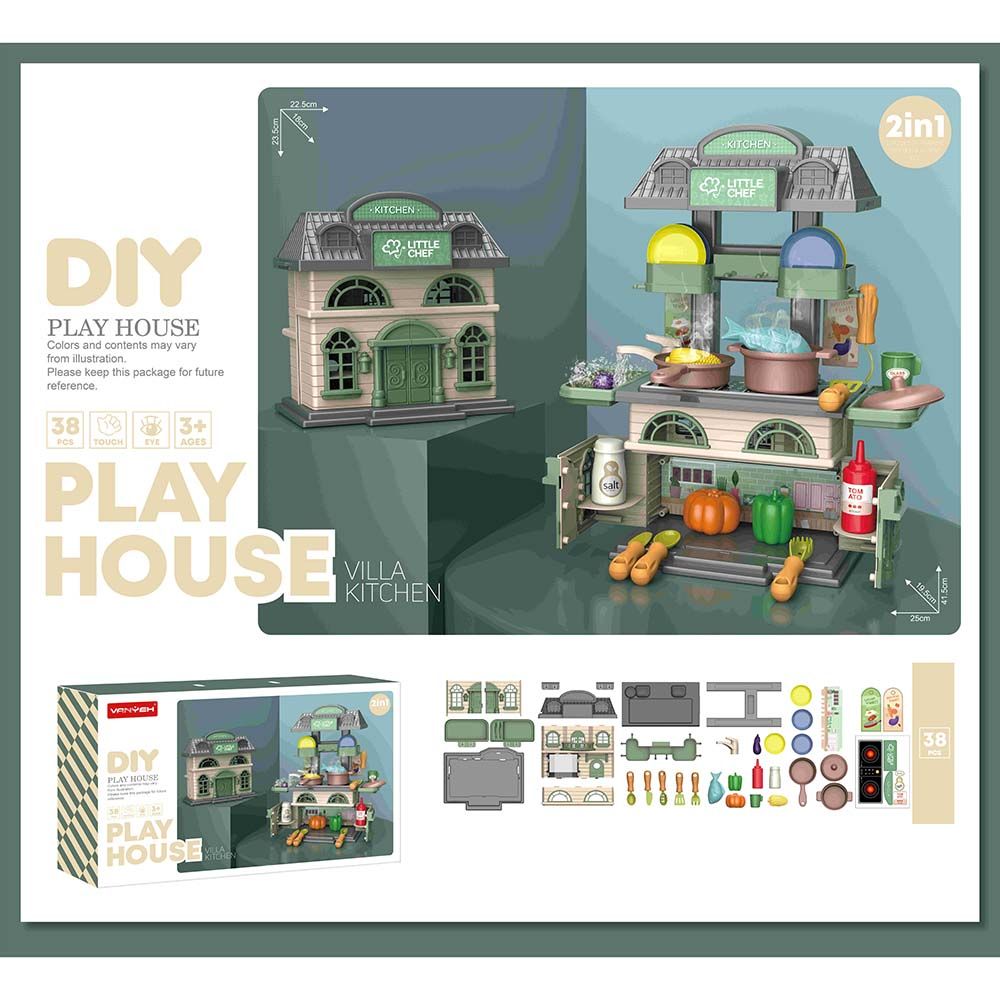 Little Learners - Kitchen Set Play House 38Pcs (Exclusive)