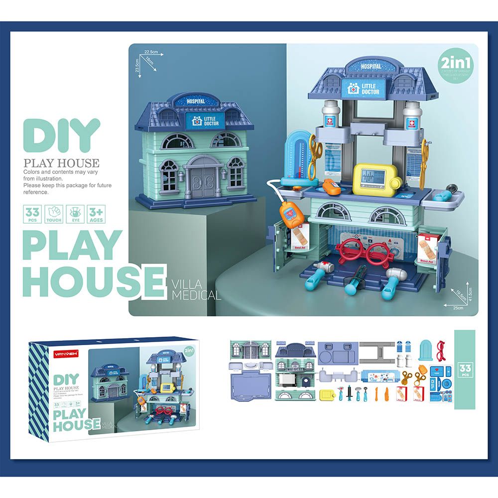 Little Learners - Doctor Set Play House 33Pcs (Exclusive)