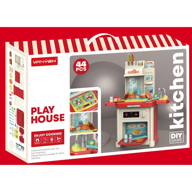 Little Learners - Mist Spray Kitchen Set W/ Light 44Pcs