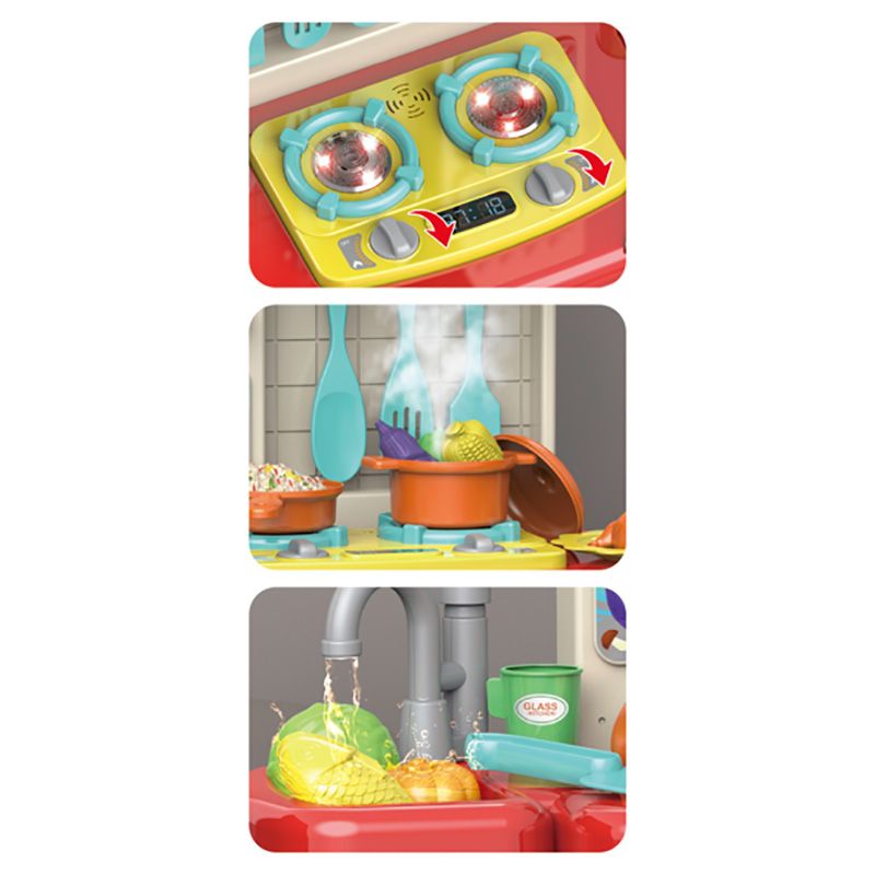 Little Learners - Mist Spray Kitchen Set W/ Light 44Pcs