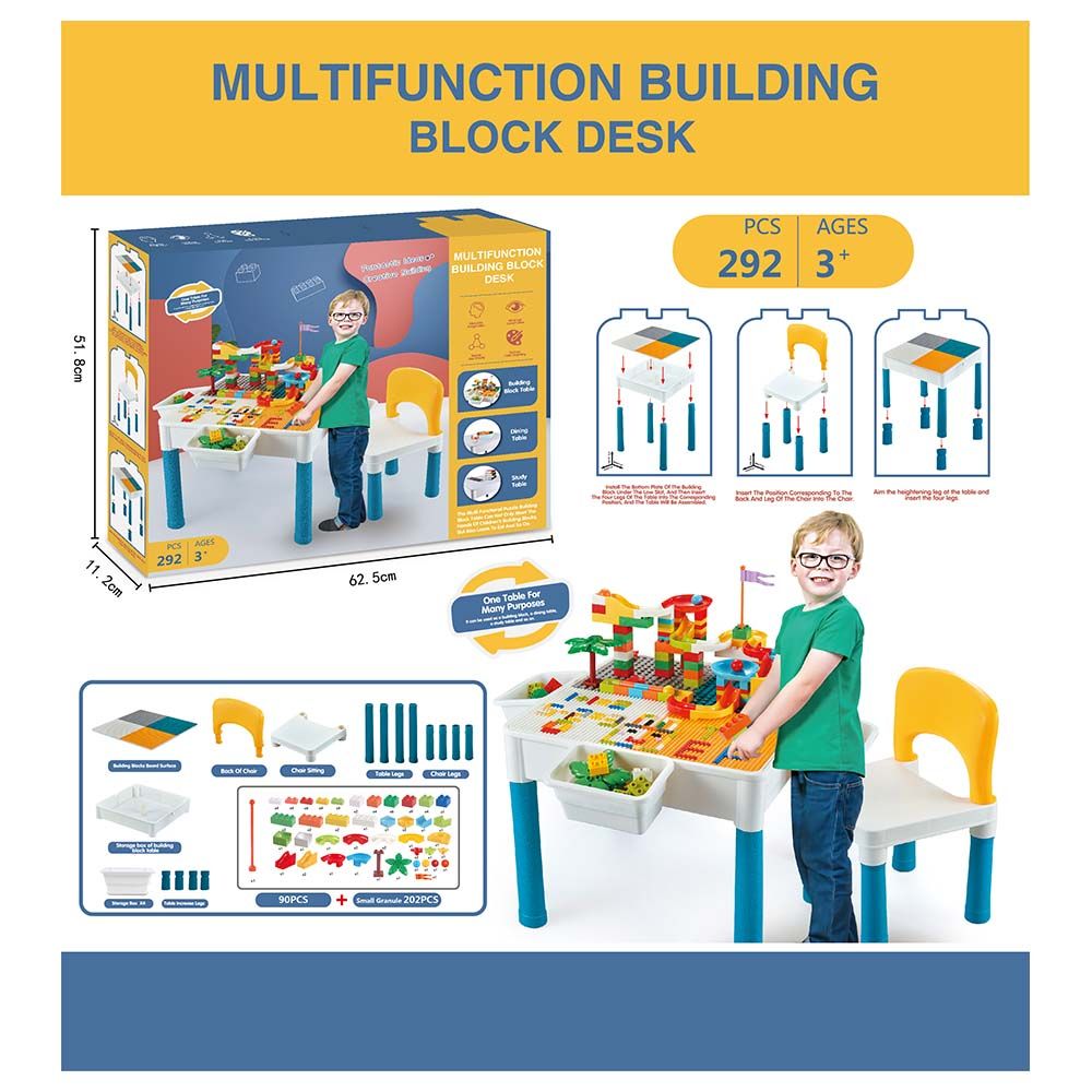 Little Learners - Building Block Table & Chair Multifunctional (Exclusive)