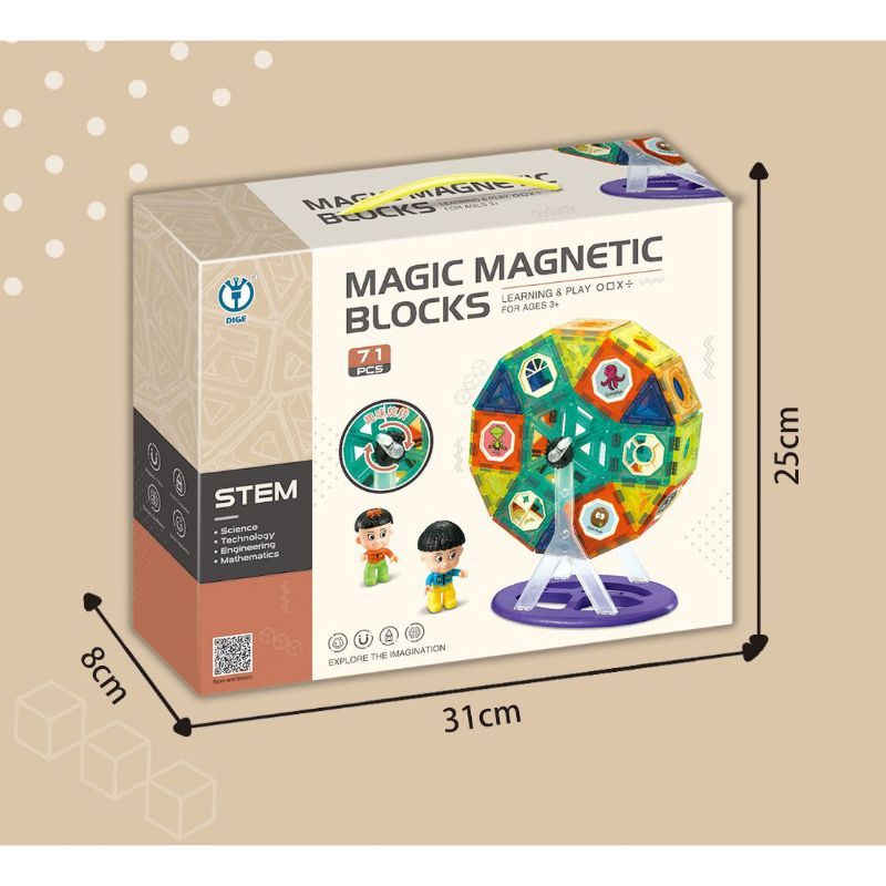 Little Learners - Magnetic Ferris Wheel Set 71pcs (Exclusive)