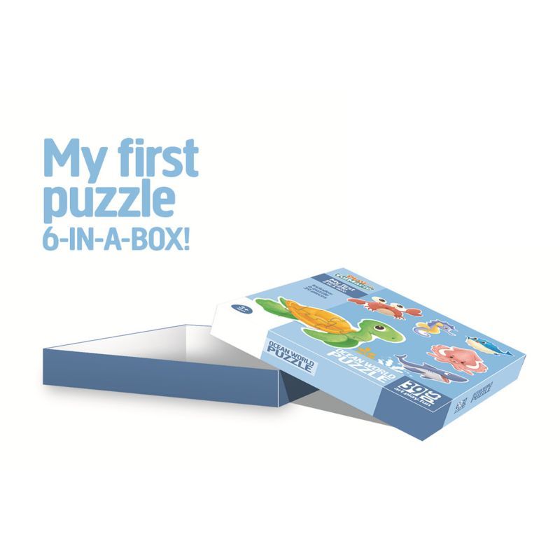 Little Learners - 6 In A Box Ocean World Puzzle Set- 39 Pcs (Exclusive)