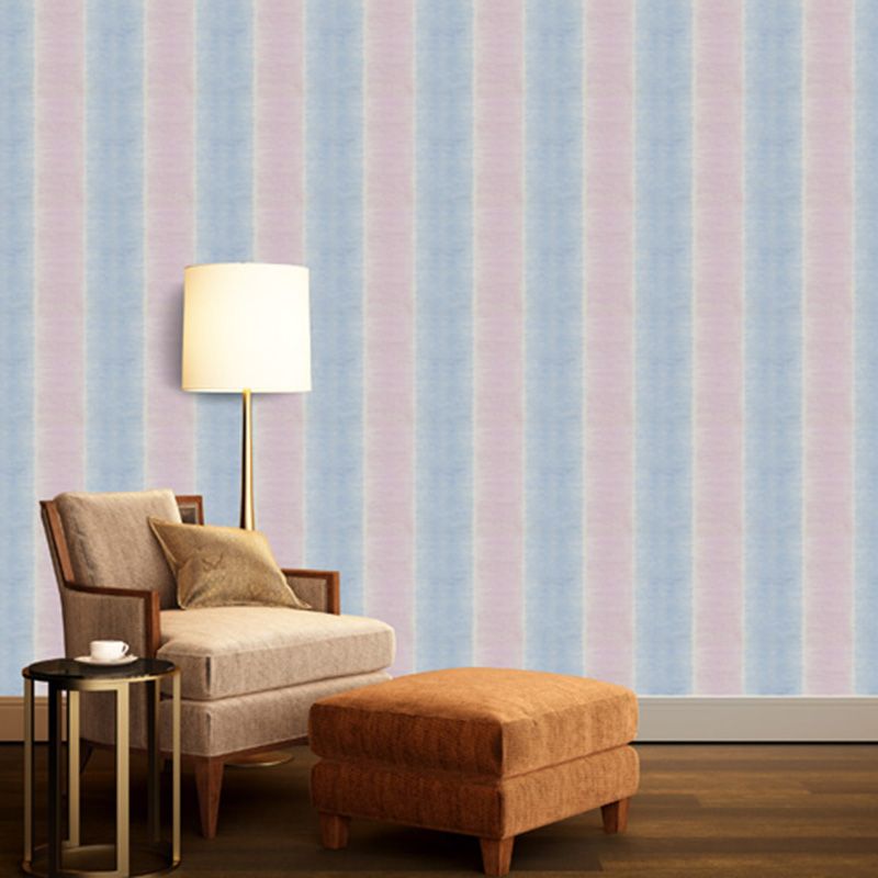 Fujikawa - Children Striped Wallpaper - Light Blue