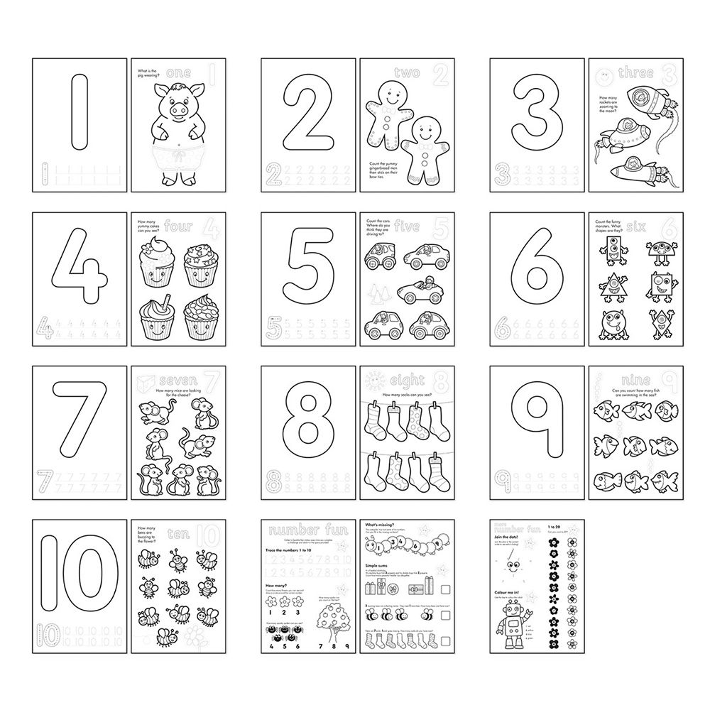 Orchard Toys - Number Colouring Book