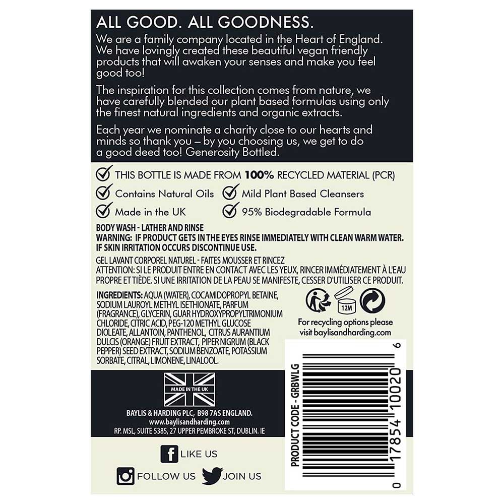 Baylis & Harding - Goodness Lemongrass & Ginger Body Wash - 500ml