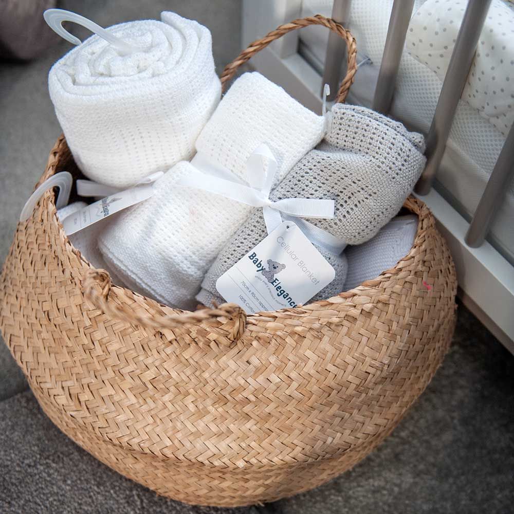 Baby Elegance - Cellular Blanket - Pack Of 2 - Grey/White (Exclusive)