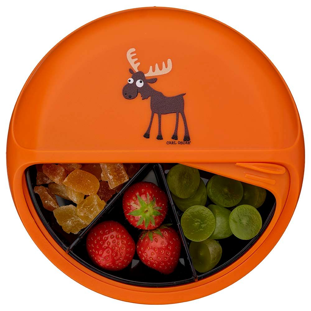 Carl Oscar - 5 Compartments Kids Snack Disc - Orange