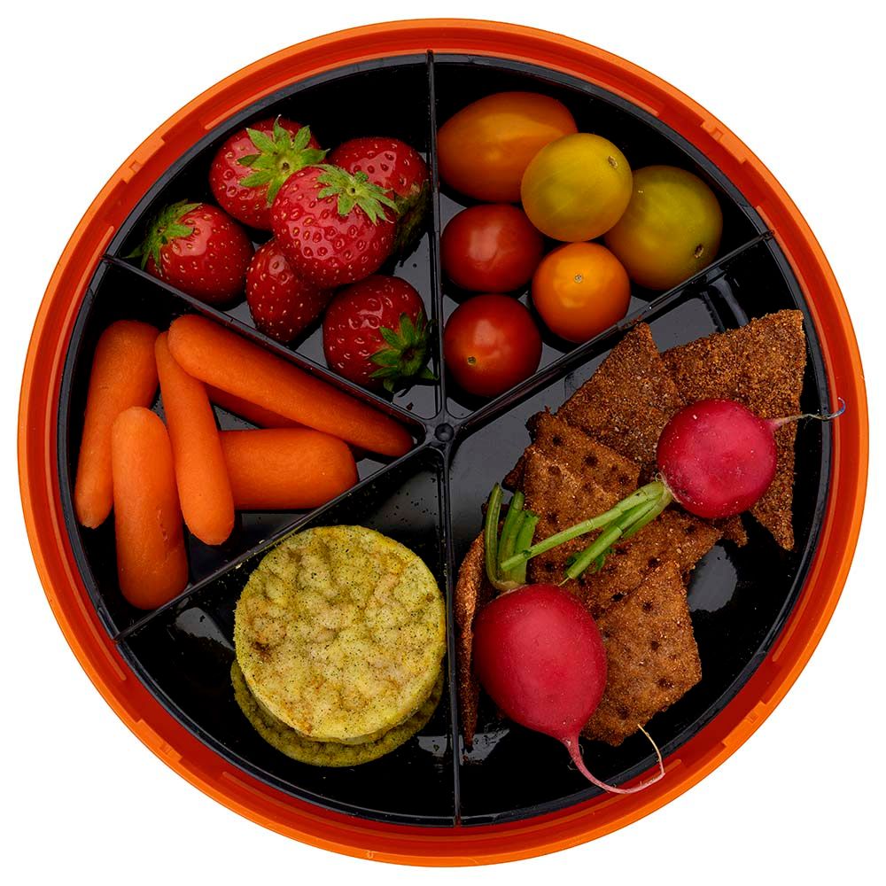 Carl Oscar - 5 Compartments Kids Bento Disc - Orange