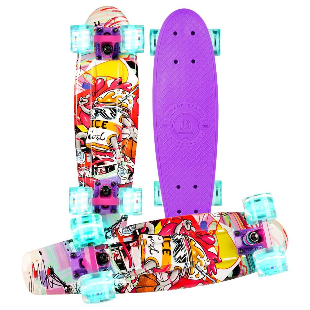 Madd Gear - Baller Retro Skateboard 22-inch W/Led Wheels