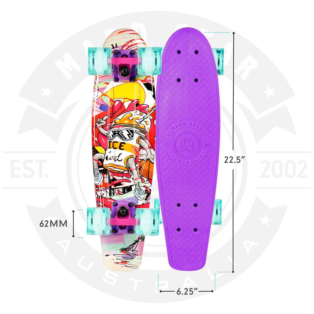 Madd Gear - Baller Retro Skateboard 22-inch W/Led Wheels